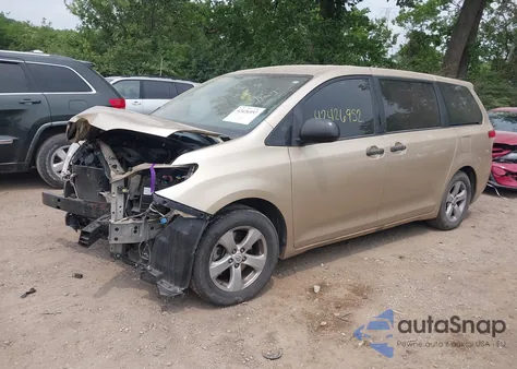 2011 Toyota Sienna Base V6 из США, поврежденный, VIN 5TDZK3DC6BS041532